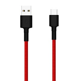 USB კაბელი Xiaomi SJV4110GL, USB 2.0 Type A Male to USB Type-C Male, 1m, Red